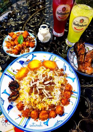 عکسی از دستور رشته پلو با کوفته قلقلی مرغ
