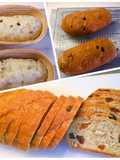 Pane alle nocciole, noci pecan e uvetta