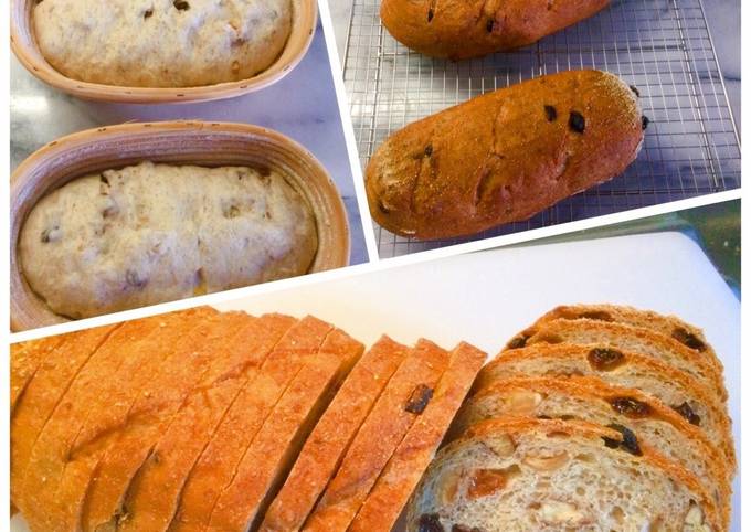 Pane alle nocciole, noci pecan e uvetta