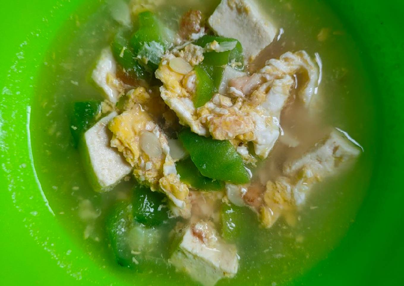 Sayur Oyong (gambas) Telur Tahu Simpel