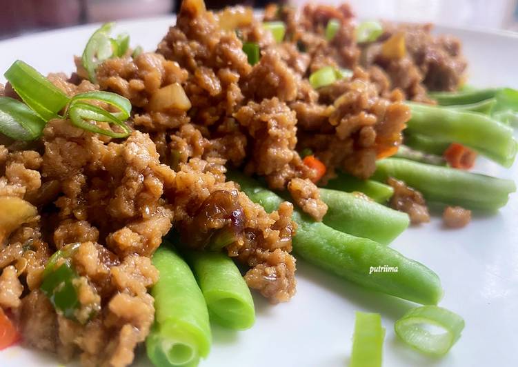 Cara mudah Membuat Tumis Daging Buncis yang simpel