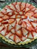 Tarta de frutilla con crema chantilly y dulce de leche!! 🍓🤤