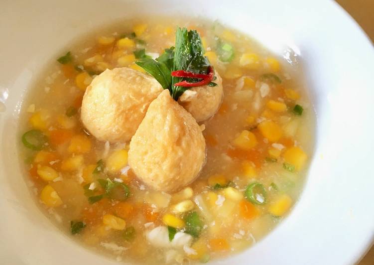 Corn soup with dumpling ✨