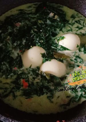 Foto resep Gulai daun singkong telur