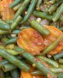 Стручкова квасоля (спаржа) з овочами 🍅🧅🧄🥕
