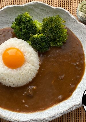 A picture of Japanese Flag 🇯🇵Curry Rice.