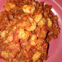 Udang tempe sambal merah রেসিপির প্রধান ছবি