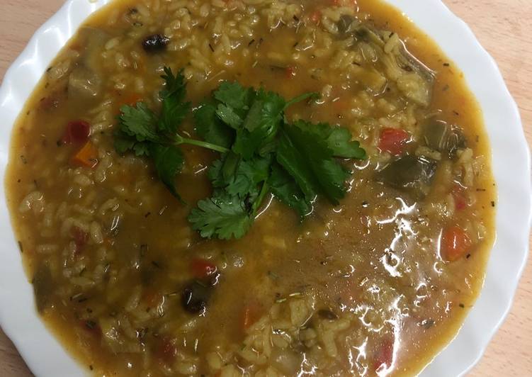 Arroz caldoso de verduras