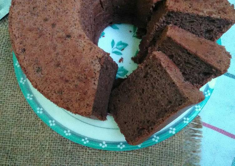 Choco Banana Chiffon Cake