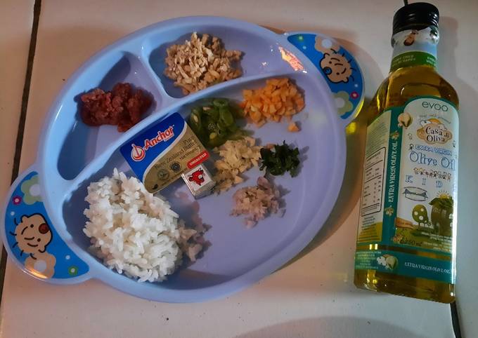 MPASI 6 bulan hari pertama Sop Daging & Tempe