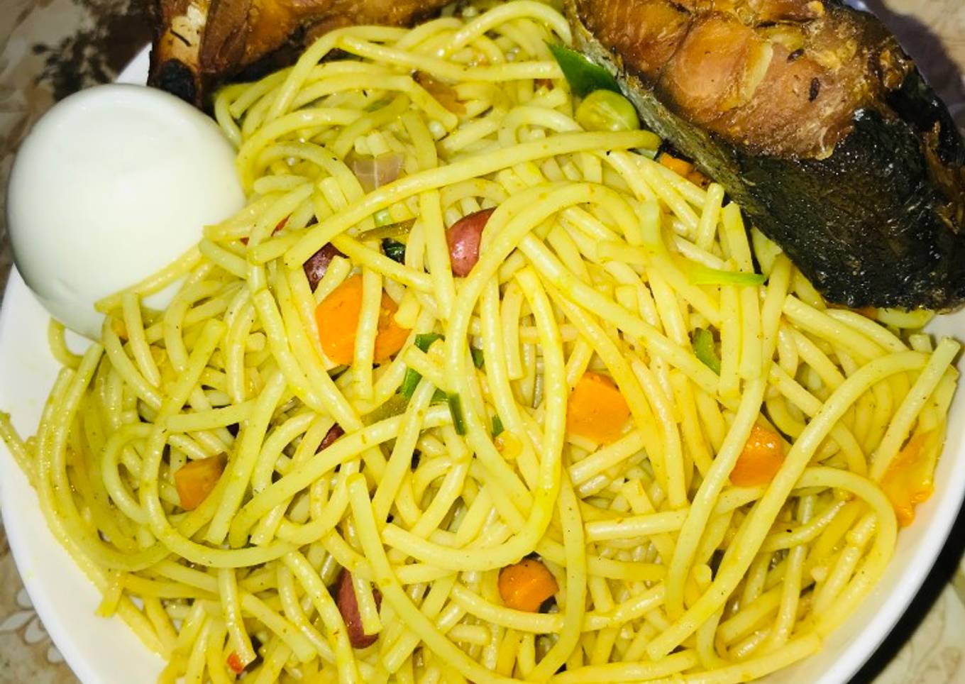 Title : Veggies Fried Spaghetti