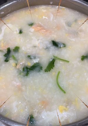 รูปของ ข้าวต้มปลาแซลมอน ใส่ไข่