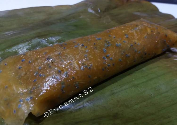 resep cara bikin "lemet singkong biji selasih"