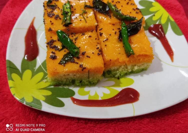 Tiranga dhokla