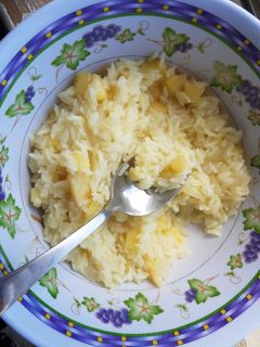 Una foto de Risotto de Manzana