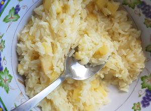 Una foto de Risotto de Manzana