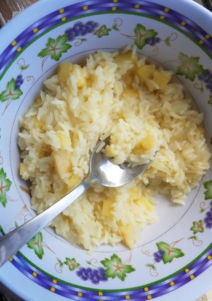 Una foto de Risotto de Manzana