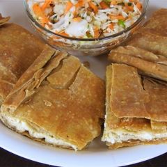 A picture of Classic Cheese Pie with Tahini & Whole Wheat Phyllo.