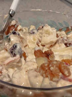 A picture of Creamy fruit salad.