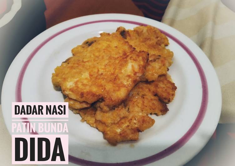 Dadar nasi ikan patin (mpasi 9+)