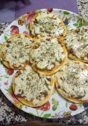 صورة لوصفة ميني بيتزا 😍😍