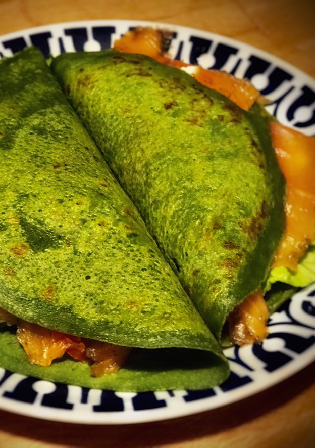 Una foto de Crepes de espinacas rellenos