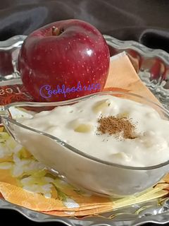 عکسی از دستور دسر سیب و شیر ژاپنی