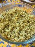 Brown Rice with Chicken Broth, Curry, and Parsley
