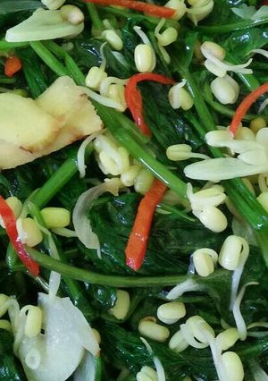 Foto resep Oseng kangkung taoge