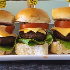 A picture of Delicious juicy quarter pounders.