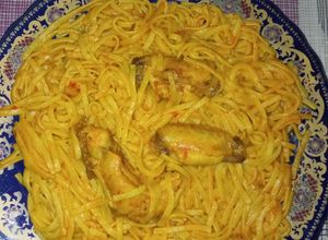 صورة لوصفة اسباغيتي الغليظ بالدجاج اللذييذ 😋👌