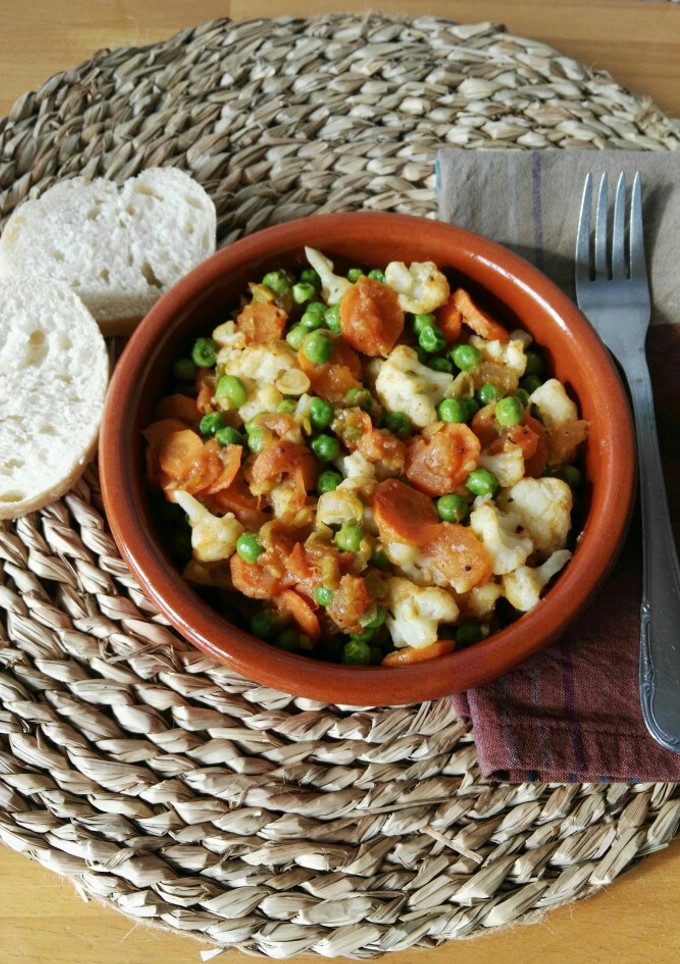 Una foto de Verduras al curry