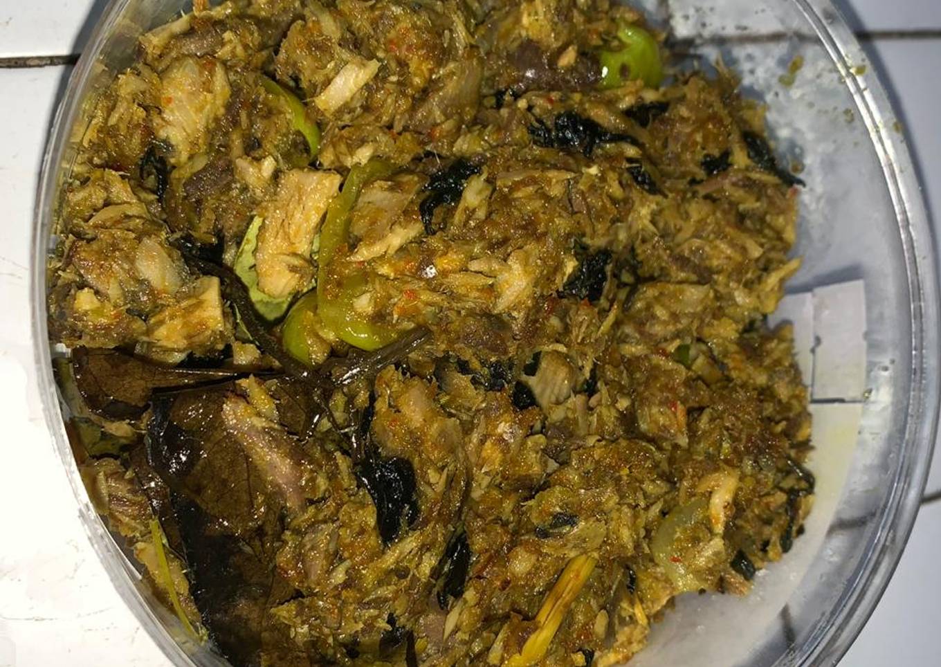 Tongkol Suwir Rica Setan Kemangi (Isian Nasi Bakar)
