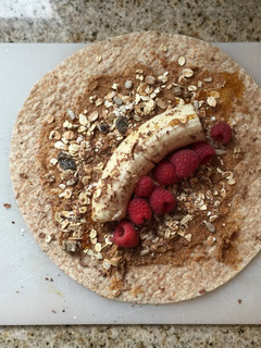 A picture of Granola banana wrap.