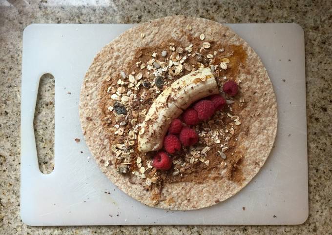 Recipe of Super Quick Homemade Granola banana wrap