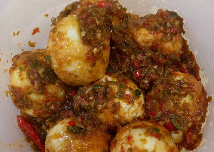 Resep Sambal telur ayam Anti Gagal