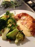 Baked Camembert in Puff Pastry with Broccoli and Sage Butter