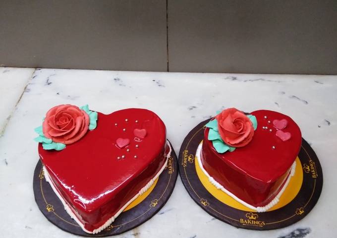 Recipe of Gordon Ramsay Blood red heart shape cake