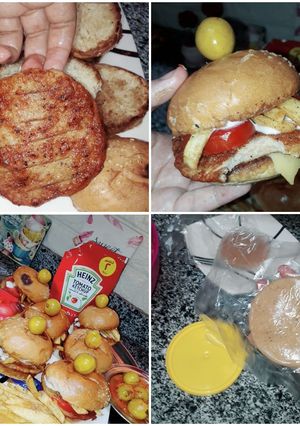 صورة لوصفة برجر الدجاج 😋