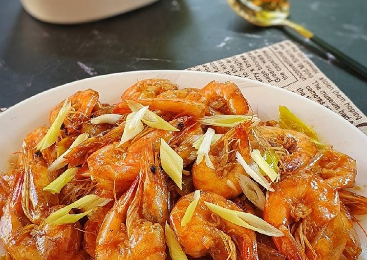 Proses mengolah 221. Udang Goreng Mentega, Menggugah Selera