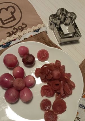 عکسی از دستور ترشی پیاز قرمز 😍بهمراه هدیه های قشنگم💞