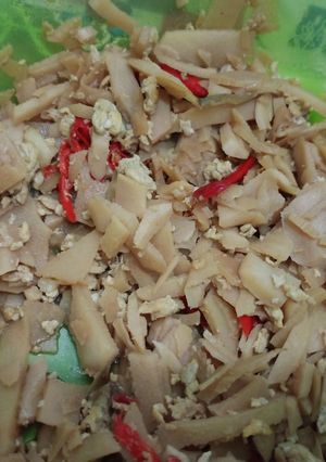 Foto resep Oseng rebung telor
