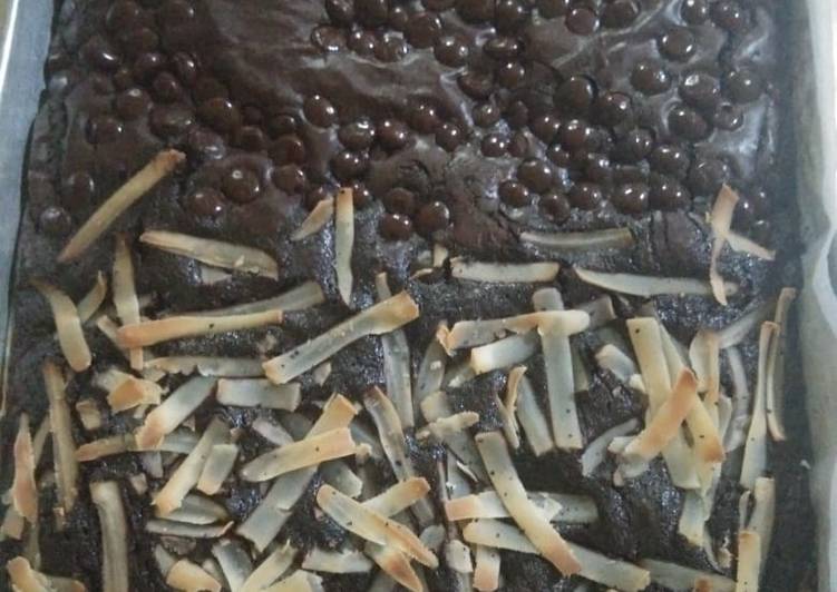Bagaimana Menyiapkan Shiny crust brownies yang Enak Banget