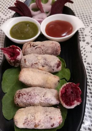 A picture of Beetroot roll.