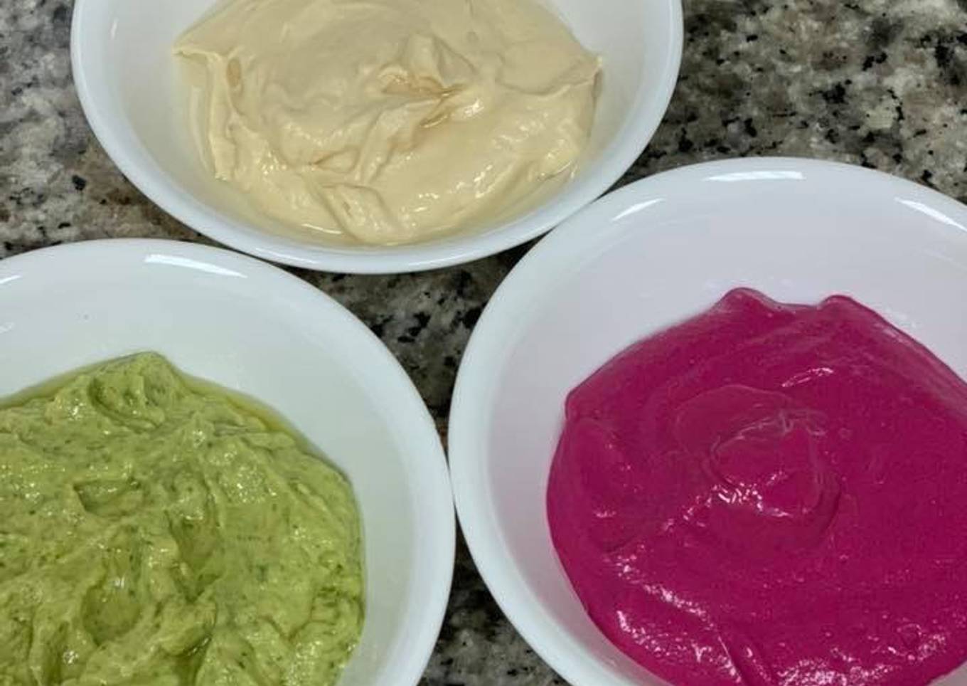 Tricolor Hummus