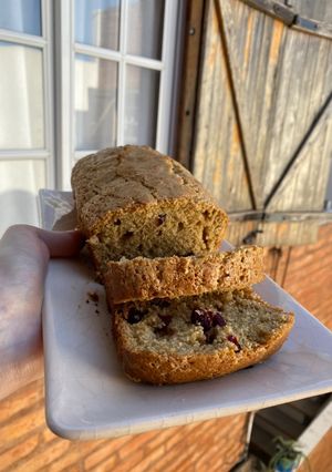 Una foto de Budín integral de arándanos