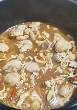 簡易電鍋麻油雞飯 的食譜成品照片
