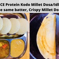 A picture of Protein Millet Idli-Dosa with the same Batter (High in protein & 100% Gluten-free).