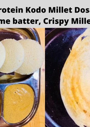 A picture of Protein Millet Idli-Dosa with the same Batter (High in protein & 100% Gluten-free).