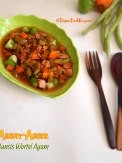 Foto resep 607. Asem-Asem Buncis Wortel Ayam
